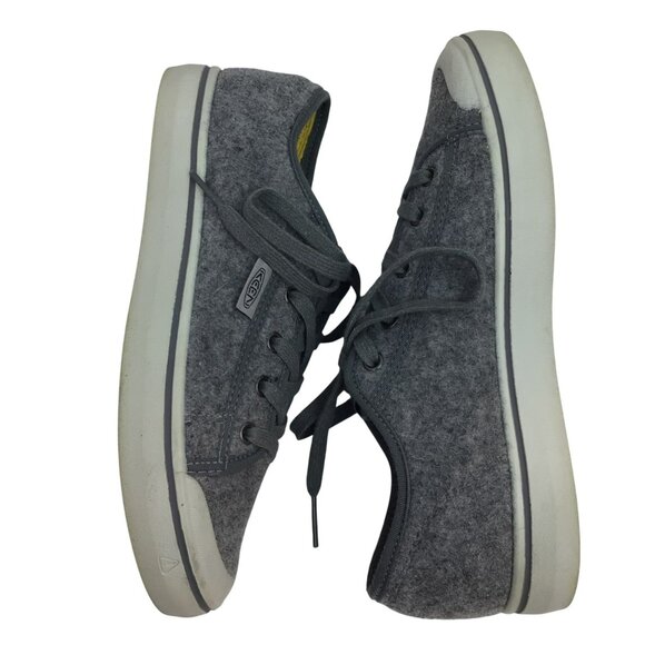 Keen Elsa LiteGray Wool Felt Sneakers Lace Up Casual Comfy Eco-Friendly Shoes - Picture 4 of 13